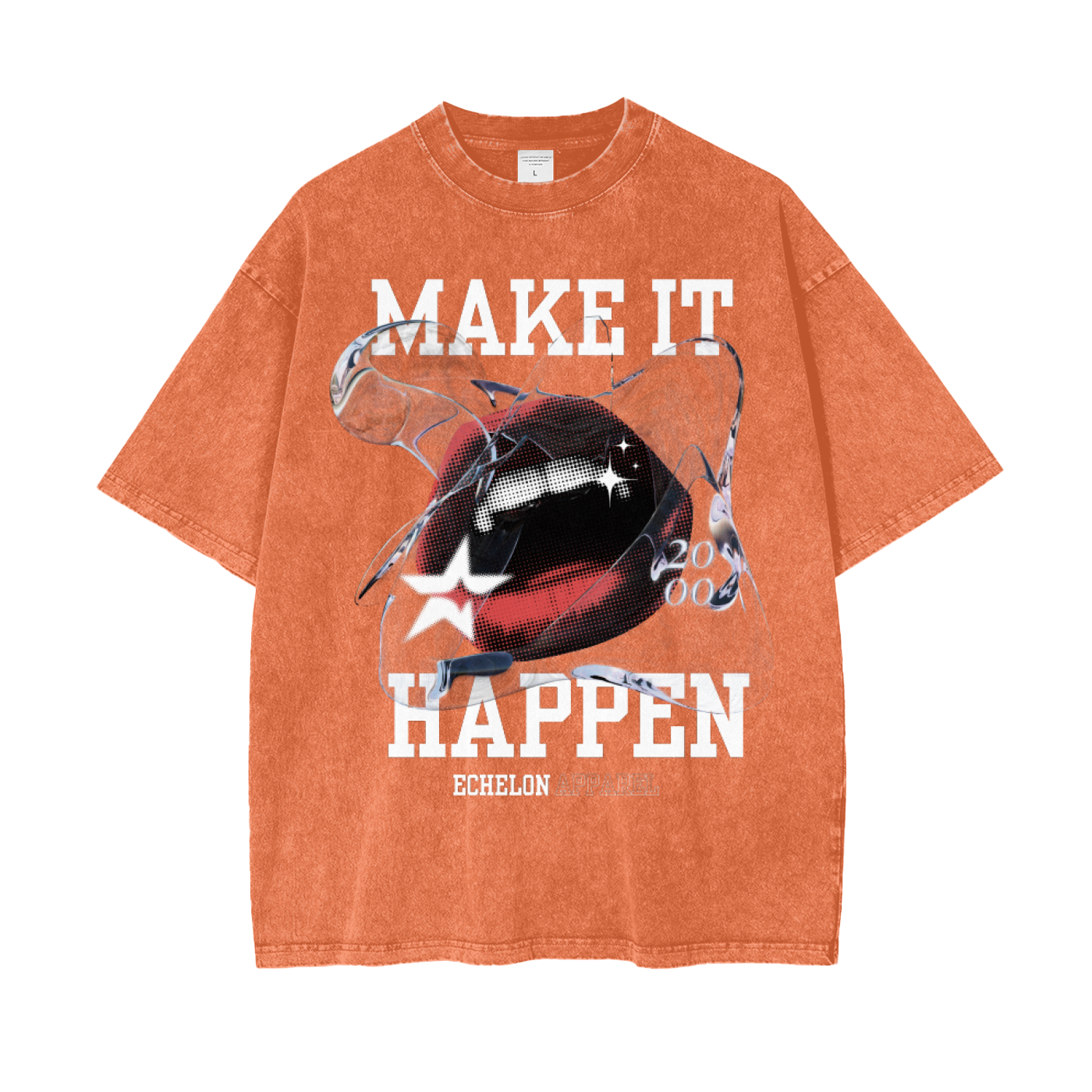 Echelon S1 “Make It Happen” Acid Wash Tee Noir