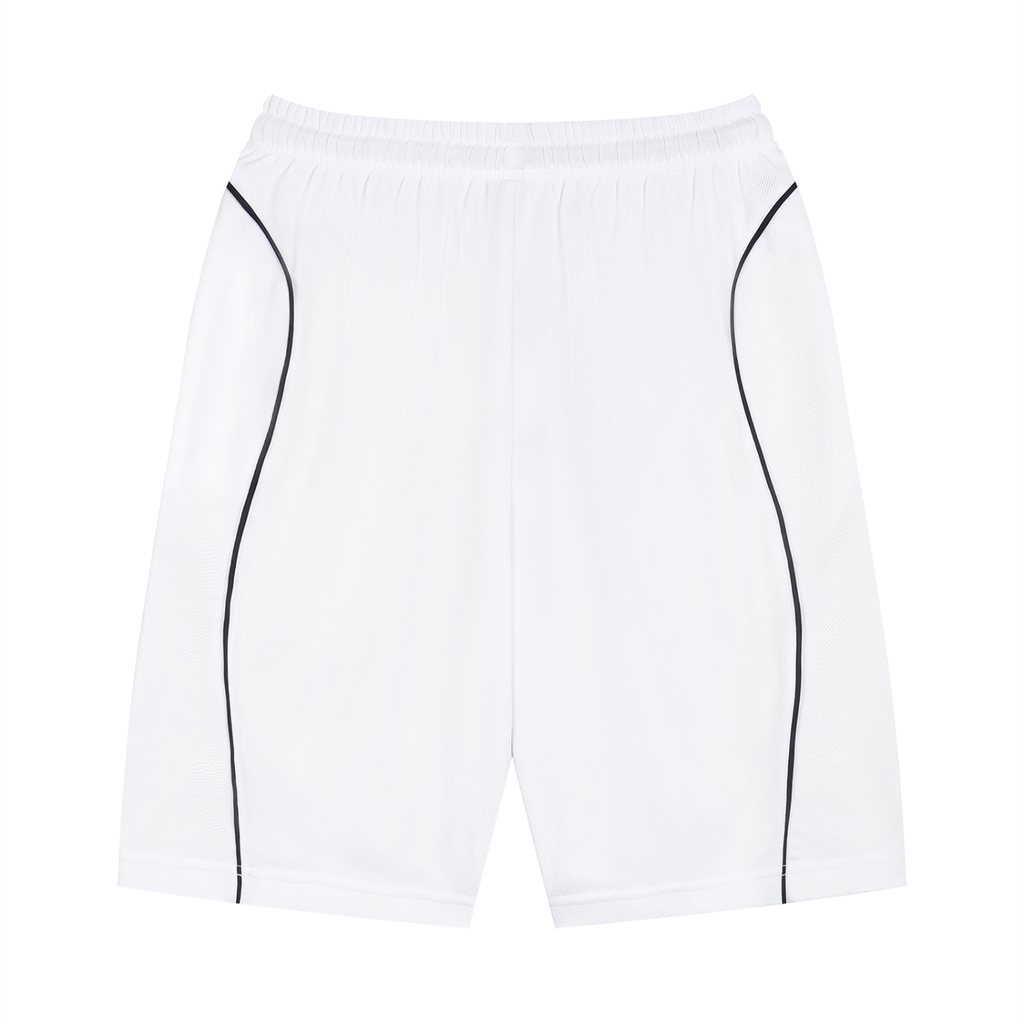 Unisex Piping Drawstring Shorts