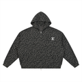 Echelon S1 " Black Cube Collection" Unisex Leopard Print Waffle Full Zip Hoodie