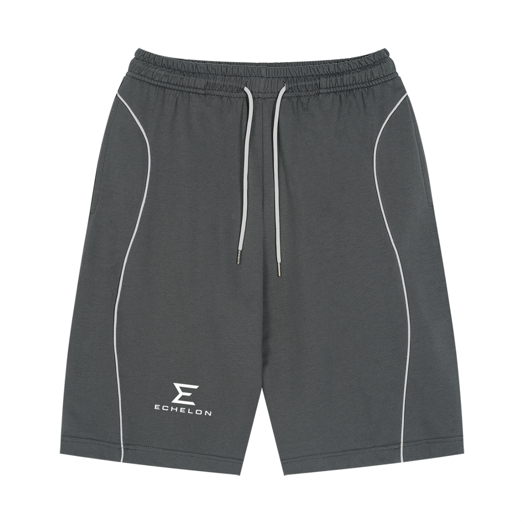 Unisex Piping Drawstring Shorts