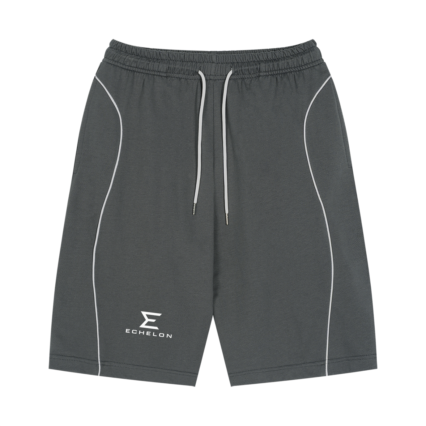 Unisex Piping Drawstring Shorts