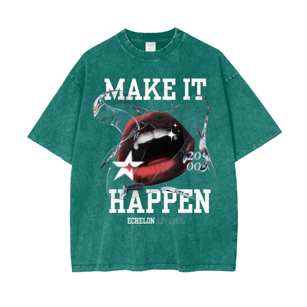 Echelon S1 “Make It Happen” Acid Wash Tee Noir