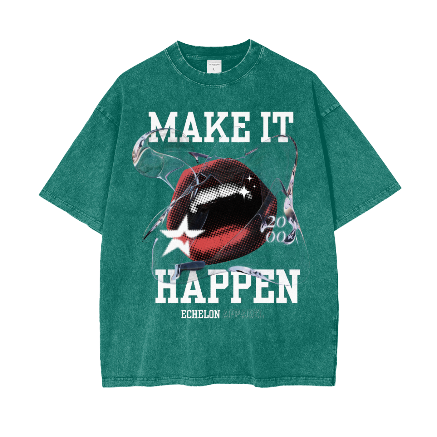 Echelon S1 “Make It Happen” Acid Wash Tee Noir