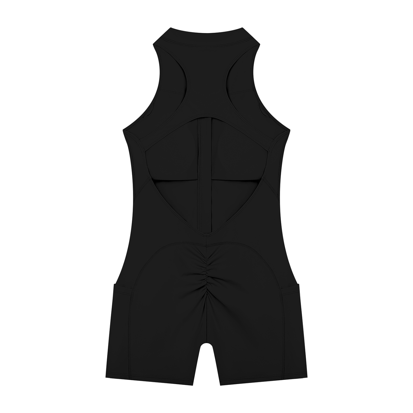 Echelon " Black Cube Collection" Women’s Quarter-Zip Yoga Romper