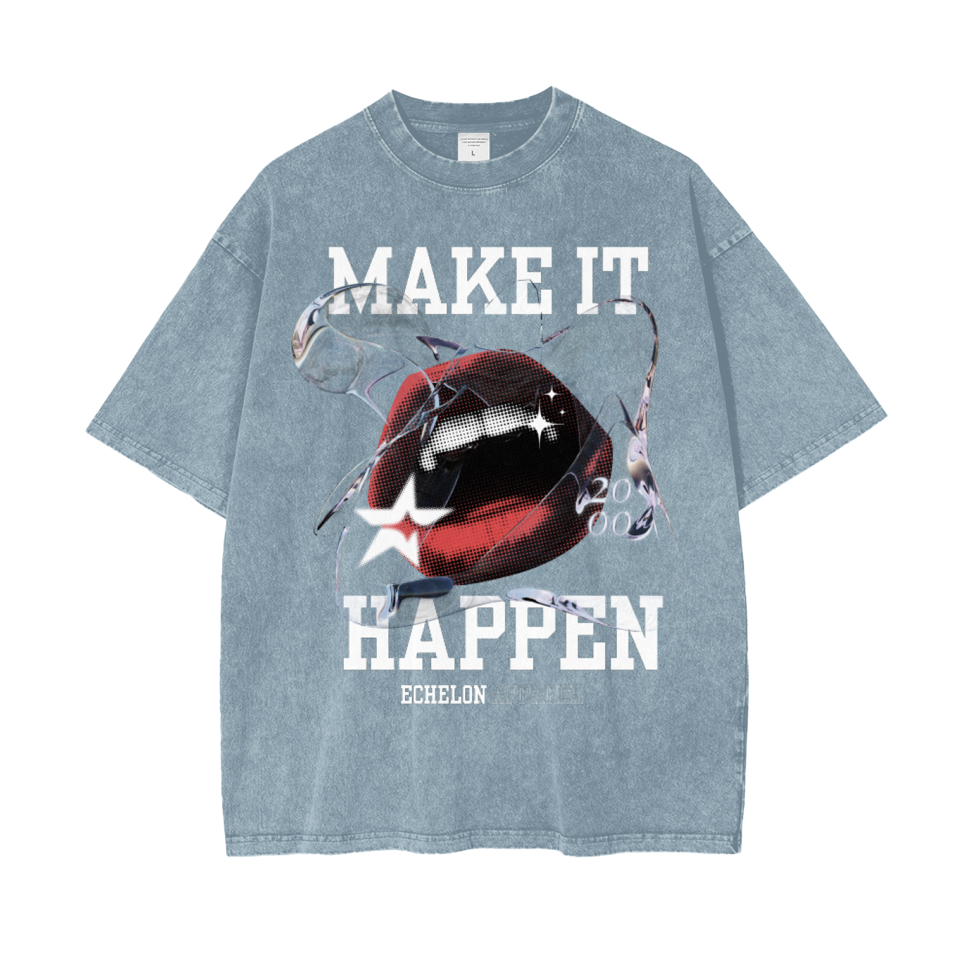 Echelon S1 “Make It Happen” Acid Wash Tee Noir