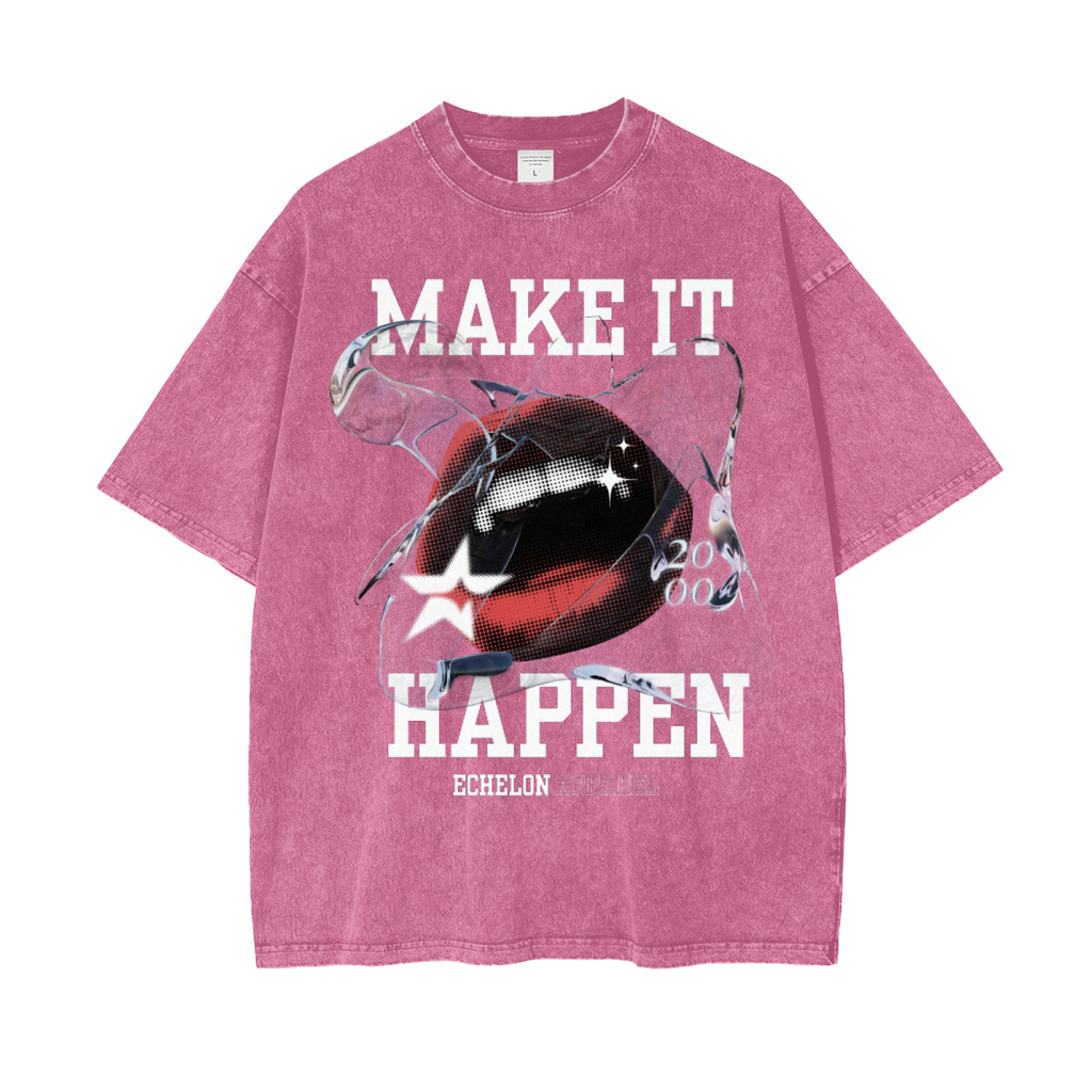 Echelon S1 “Make It Happen” Acid Wash Tee Noir