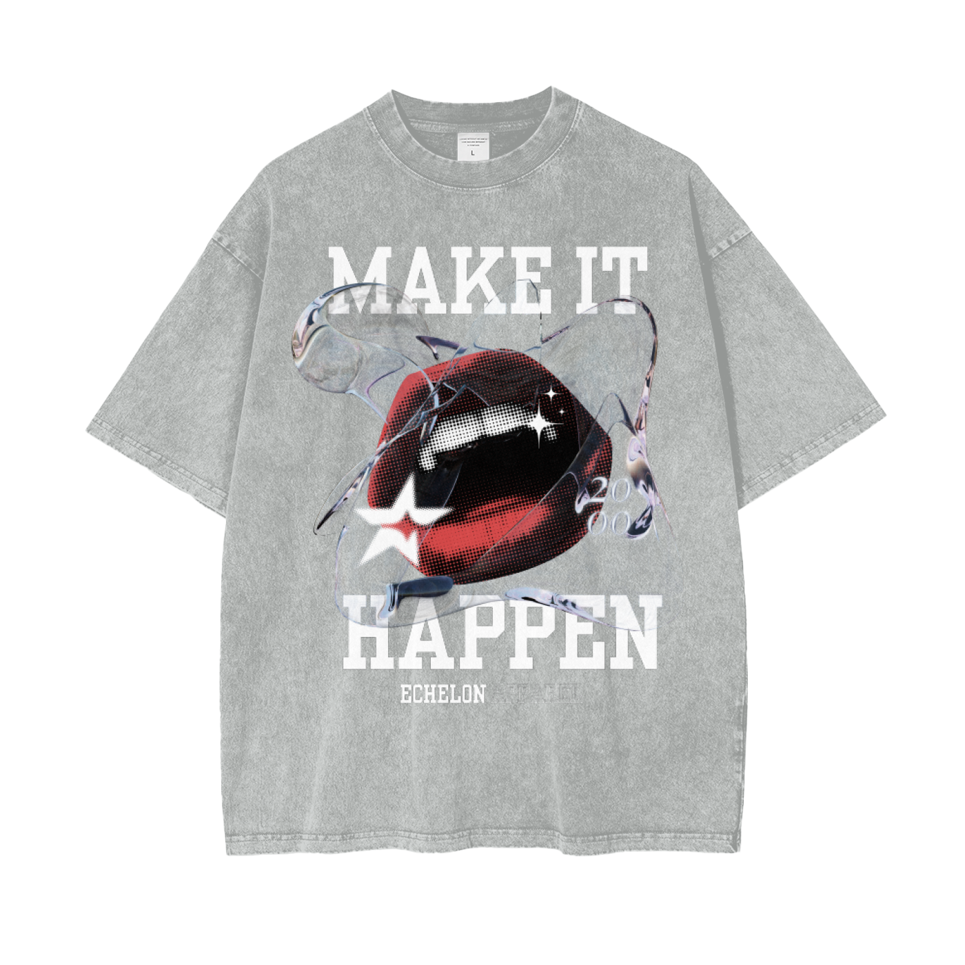 Echelon S1 “Make It Happen” Acid Wash Tee Noir