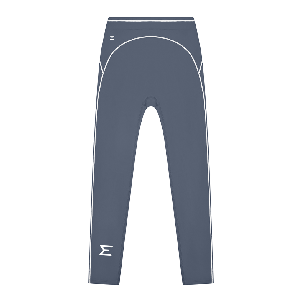 Echelon Women's High-Rise Topstitching Leggings in Haze Blue