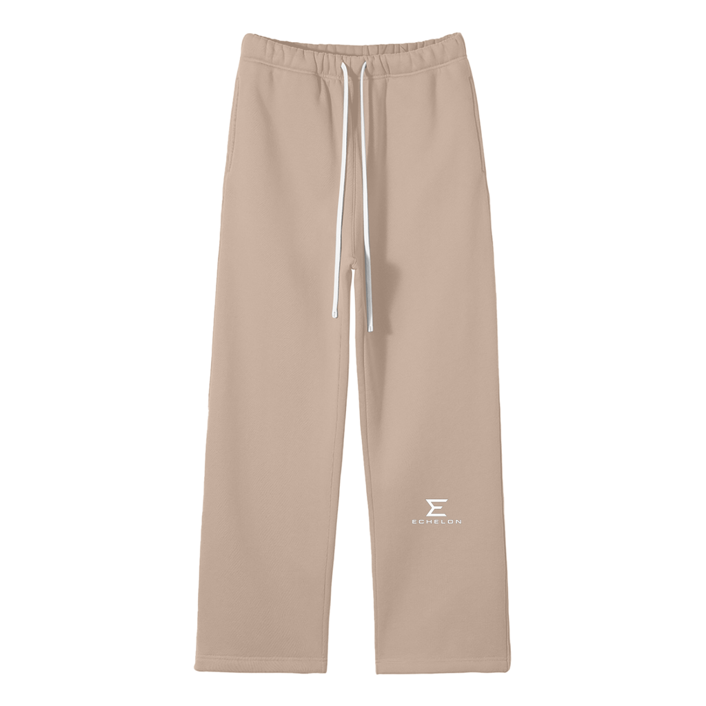 Echelon Unisex Solid Color Fleece Straight Leg Pants