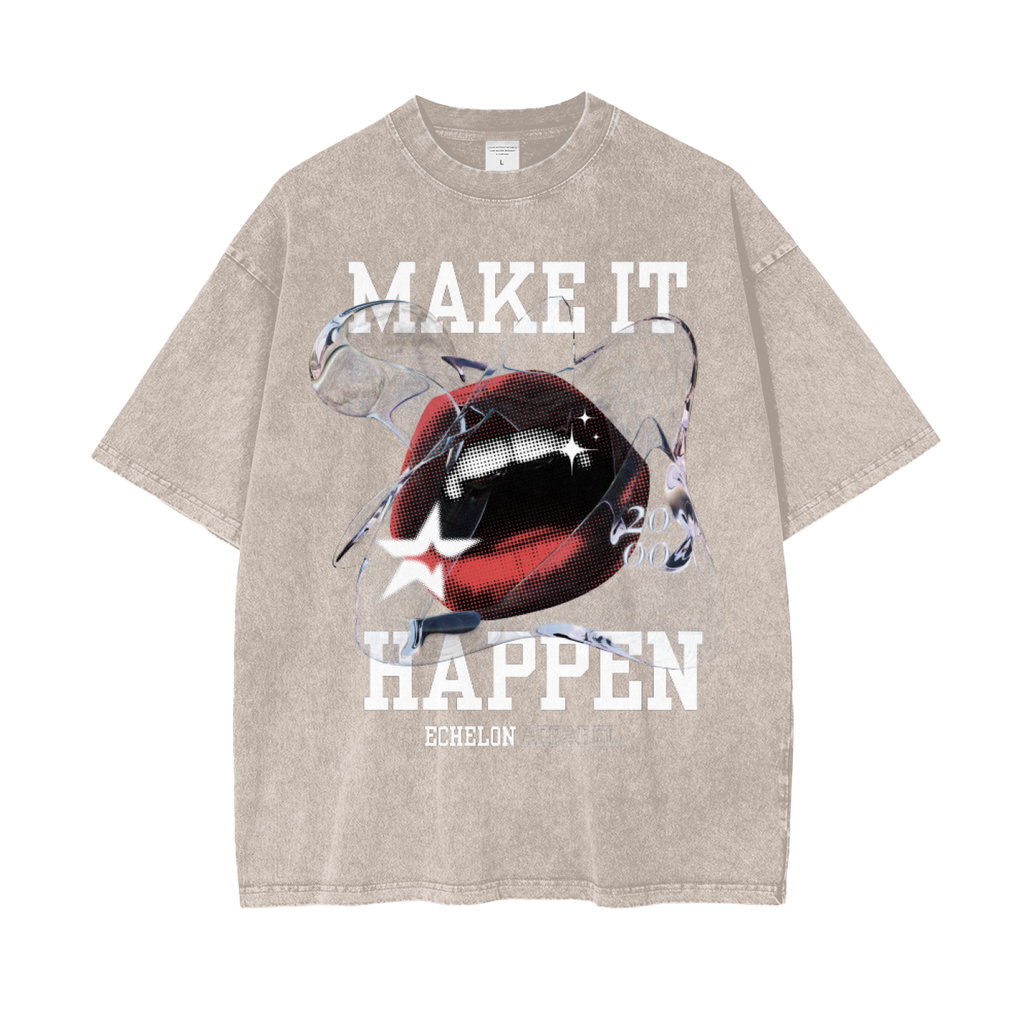 Echelon S1 “Make It Happen” Acid Wash Tee Noir