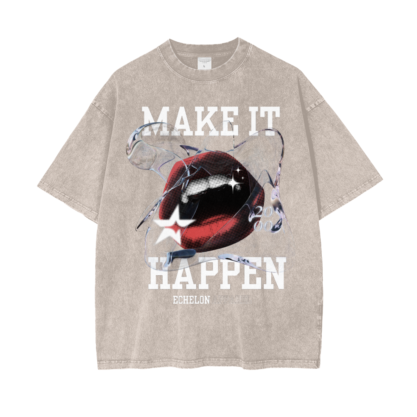 Echelon S1 “Make It Happen” Acid Wash Tee Noir