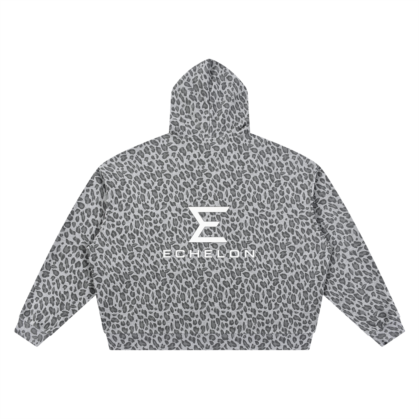 Echelon S1 " Black Cube Collection" Unisex Leopard Print Waffle Full Zip Hoodie