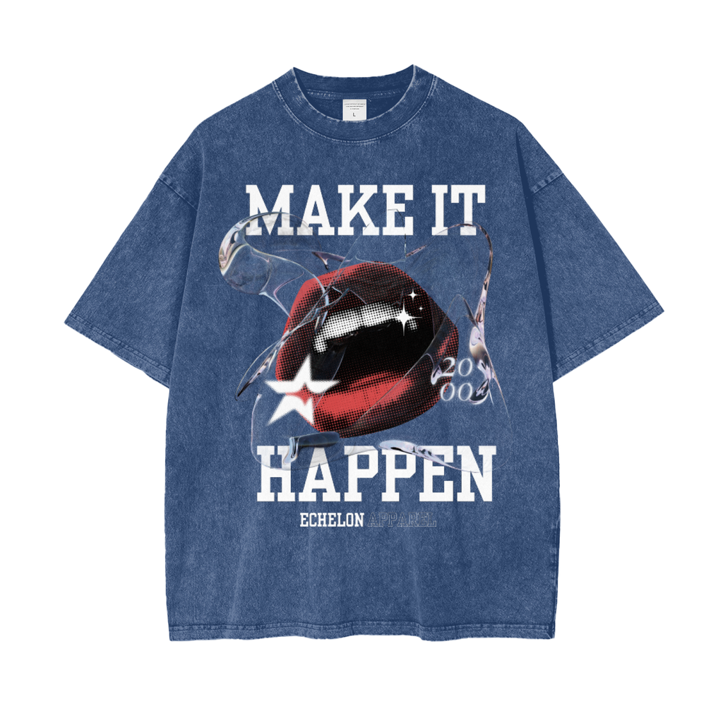 Echelon S1 “Make It Happen” Acid Wash Tee Noir