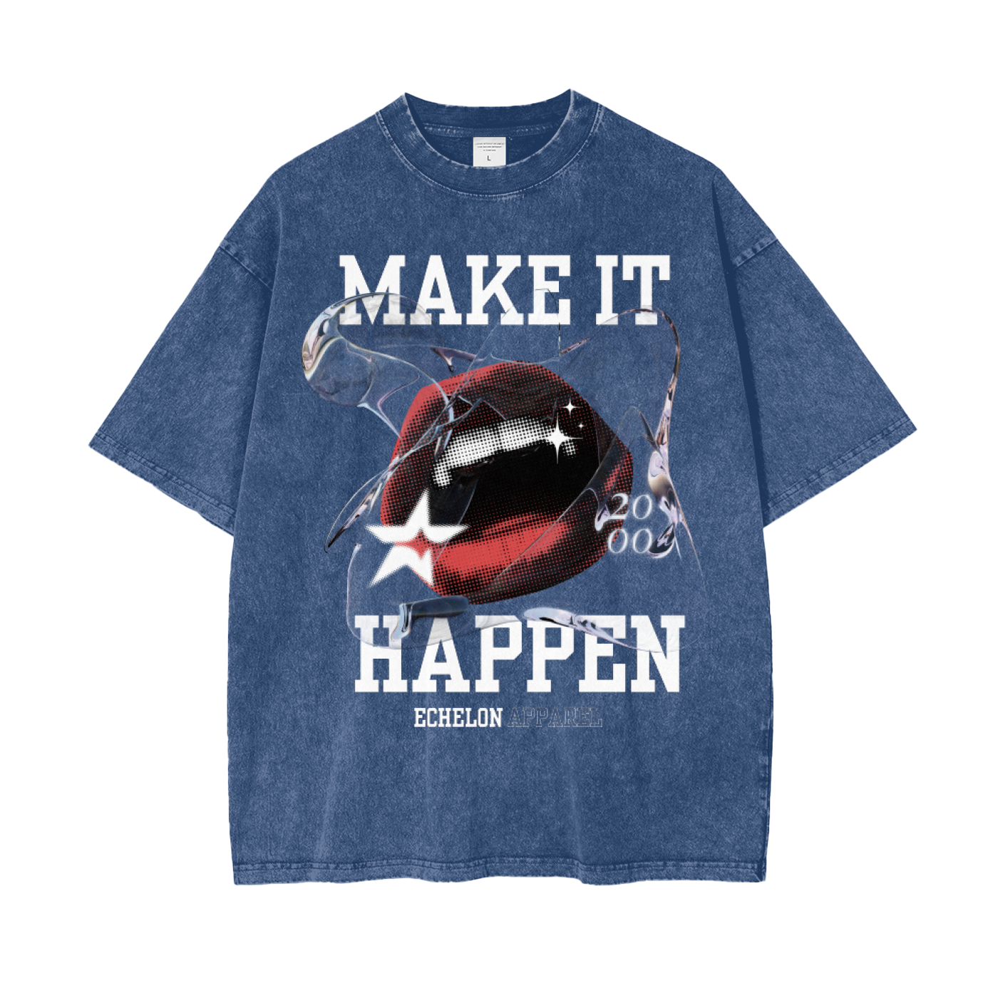 Echelon S1 “Make It Happen” Acid Wash Tee Noir