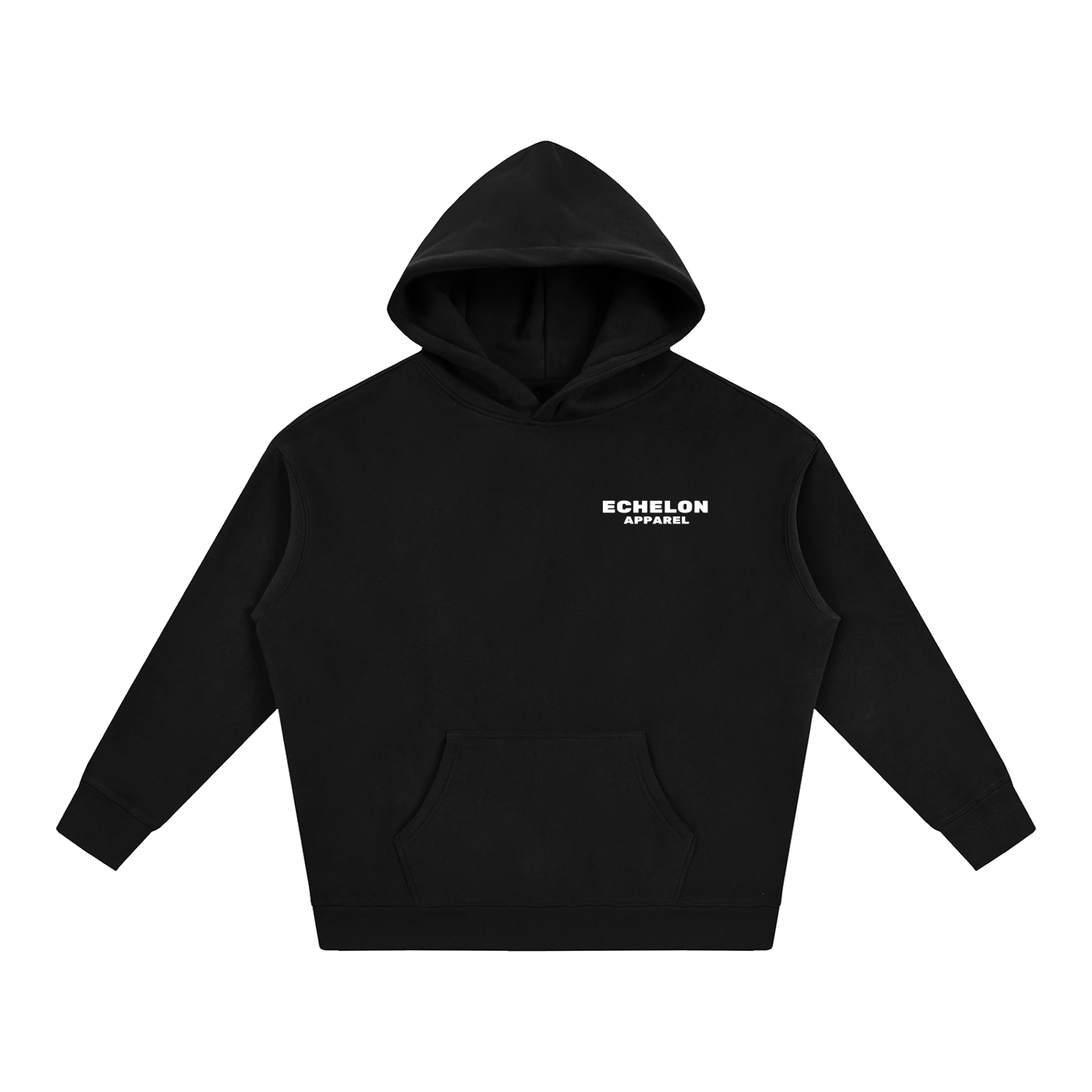 Echelon Black Cube Fleece Hoodie in Gray