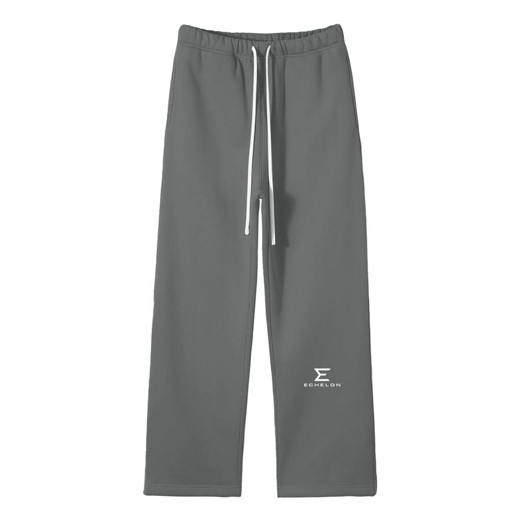 Echelon Unisex Solid Color Fleece Straight Leg Pants