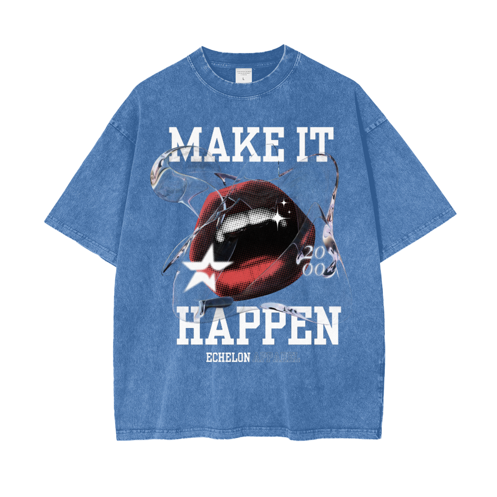 Echelon S1 “Make It Happen” Acid Wash Tee Noir