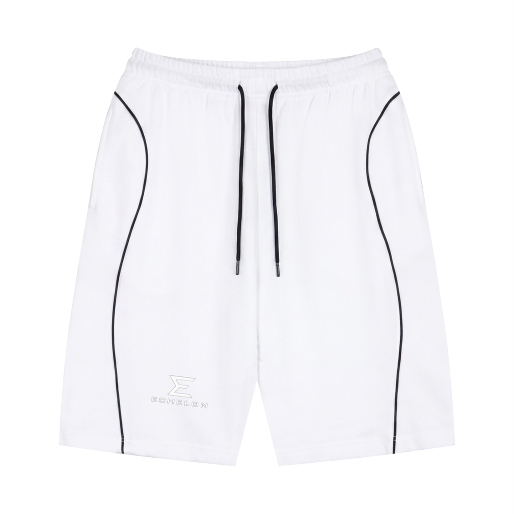 Unisex Piping Drawstring Shorts