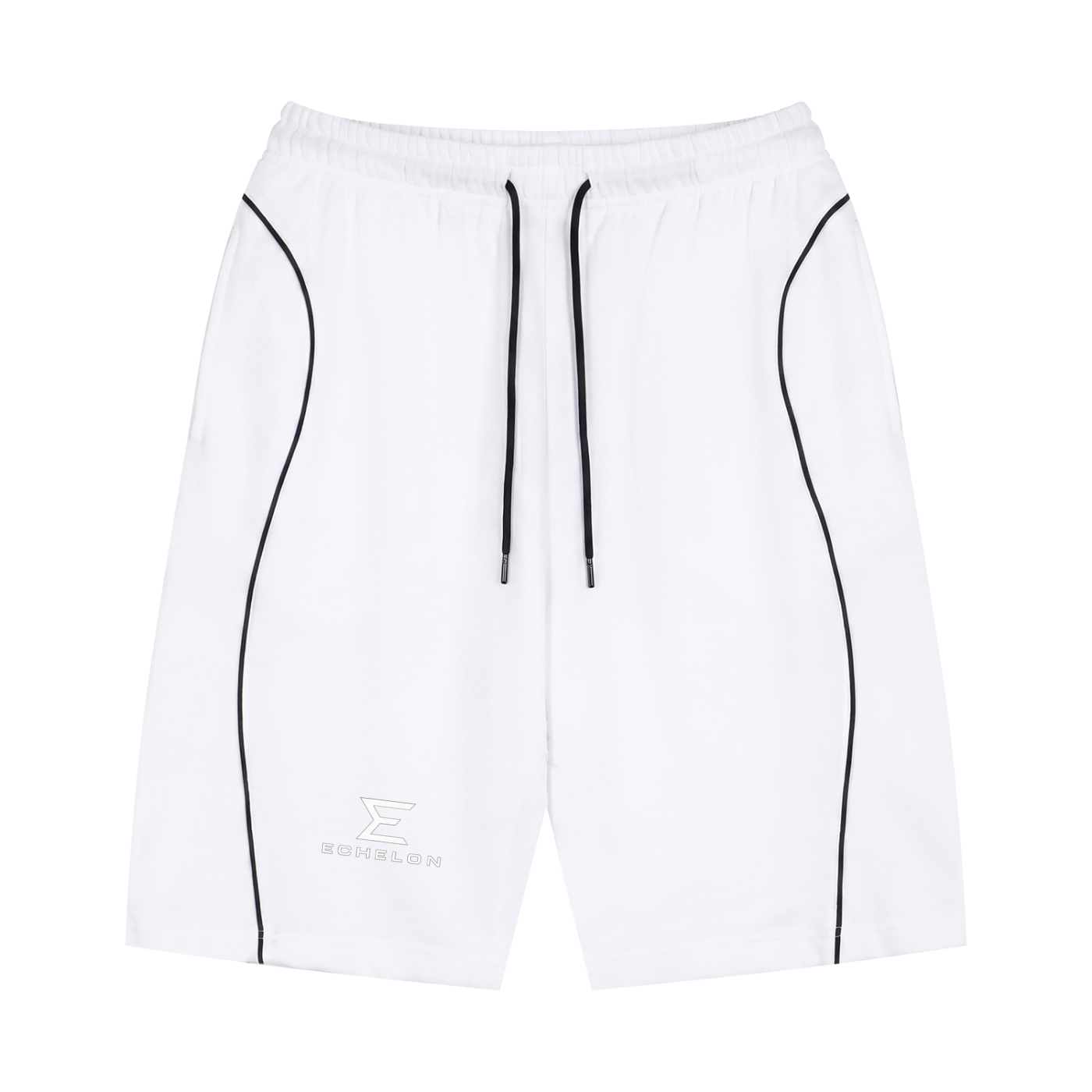Unisex Piping Drawstring Shorts