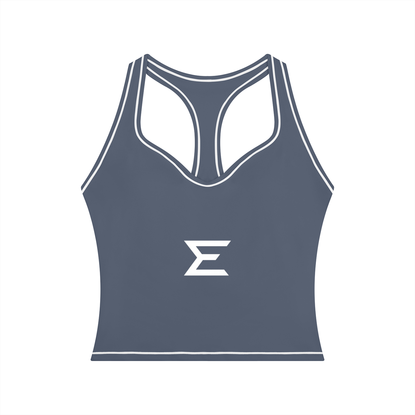 Echelon Women's Topstitching Yoga Tank Top in Haze Blue